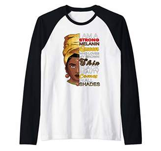 I Am Black History Month Black Girl Magic Afro Melanin Queen Raglan Baseball Tee