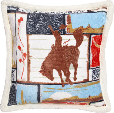 Carstens Inc. Wrangler Western Square Pillow Cover & Insert