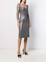 Thumbnail for your product : Ermanno Scervino lace sleeve sheath dress