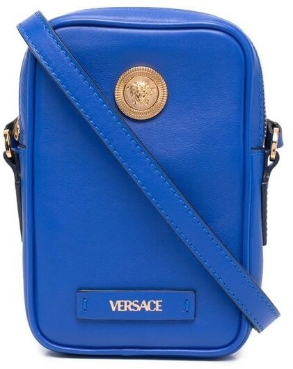 Versace Medusa plaque messenger bag - ShopStyle
