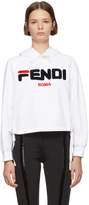 Thumbnail for your product : Fendi White Mania Cropped Hoodie