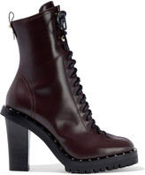 Thumbnail for your product : Valentino Garavani Rockstud Lace-up Leather Ankle Boots