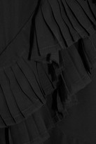 Thumbnail for your product : McQ Asymmetric ruffled georgette dress