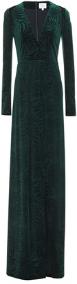 Galvan Winter Velvet-jacquard Gown