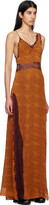 Thumbnail for your product : Victoria Beckham Orange Snake Maxi Dress