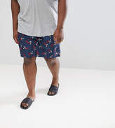 Thumbnail for your product : Polo Ralph Lauren Big & Tall Traveller Anchor Print Swim Shorts Player Logo In Navy