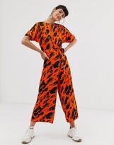 giraffe print jumpsuit