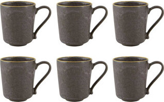 Casa Alegre Gold Stone Mug 11 Oz Bronze, Set of 6