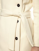 Thumbnail for your product : A.P.C. Cream Cotton Belted Nora Coat