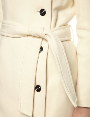 A.P.C. Cream Cotton Belted Nora Coat