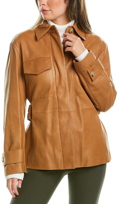 Vince Leather Safari Jacket