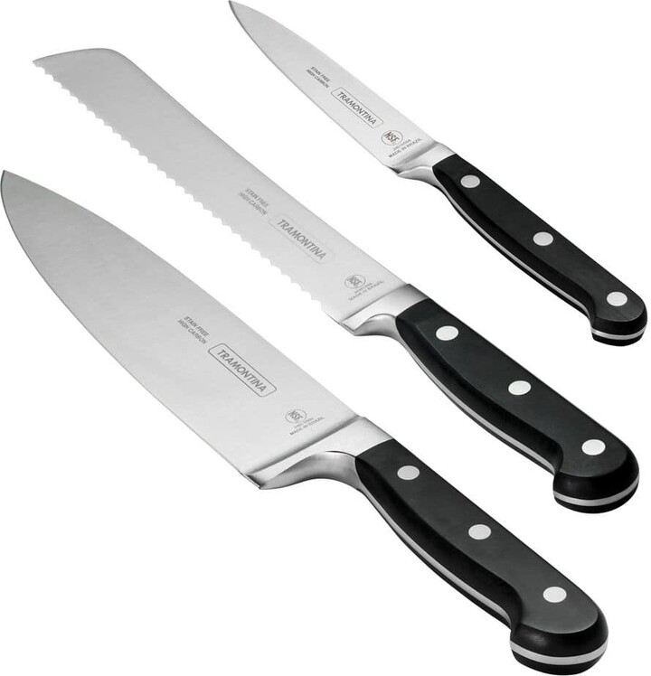 Tramontina Pro Series Forged 3-Piece Precision Knife Set - High-Carbon Steel Blades