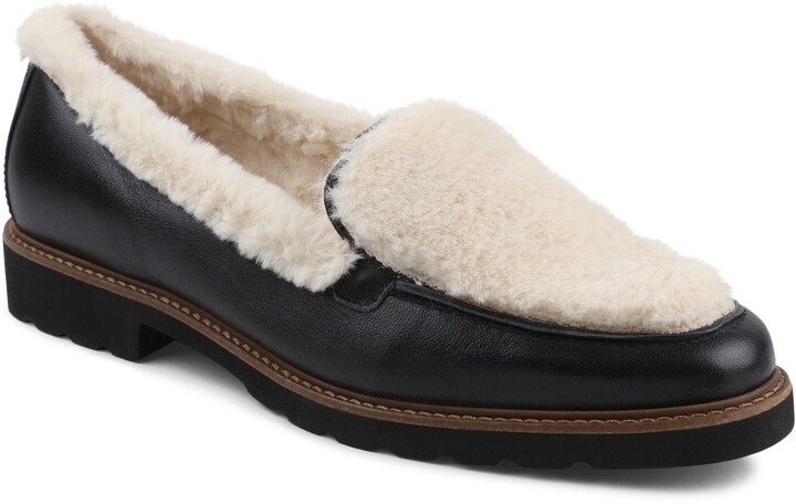 fur loafers