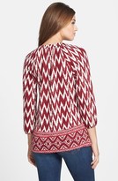 Thumbnail for your product : Lucky Brand Diamond Border Print Jersey Top