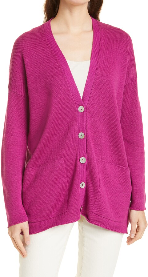 Magenta Cardigan Sweater | Shop the world's largest collection of fashion |  ShopStyle
