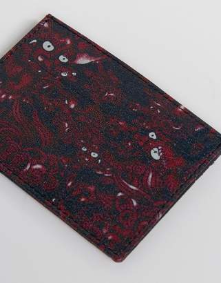 ASOS Leather Card Holder With Dragon Print