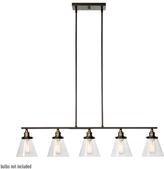 Thumbnail for your product : Globe Electric 5-Light Oil-Rubbed Bronze and Antique Brass Linear Industrial Pendant