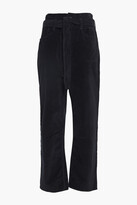 Thumbnail for your product : 3x1 Cropped Cotton-blend Velvet Straight-leg Pants