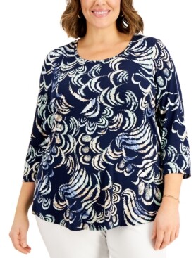 jm collection tops plus size