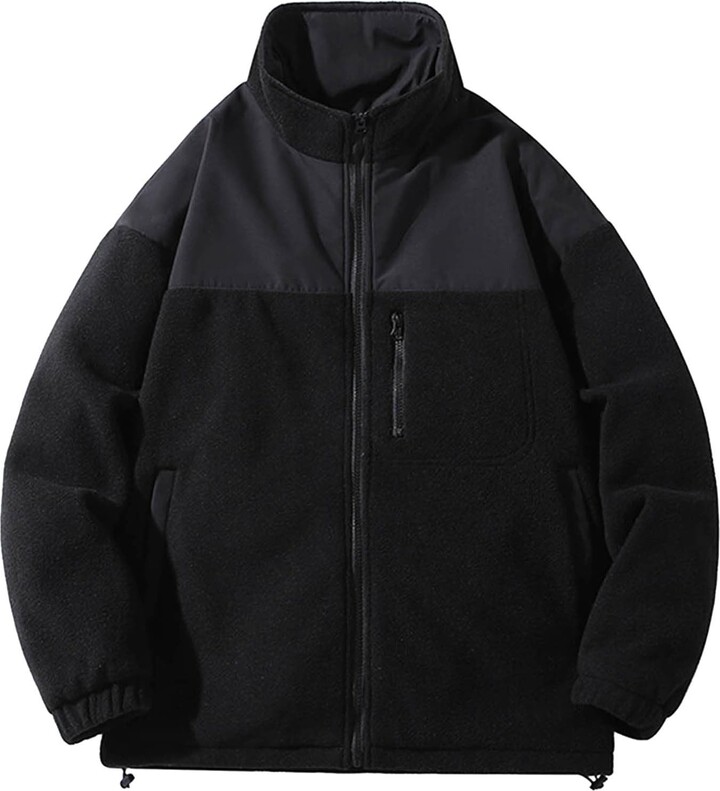 YOGALULU Fleece Long Coat With Hood Fleece Pea Coat Women'S Men'S