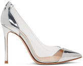 Thumbnail for your product : Gianvito Rossi Silver Metallic Patent Plexi Heels