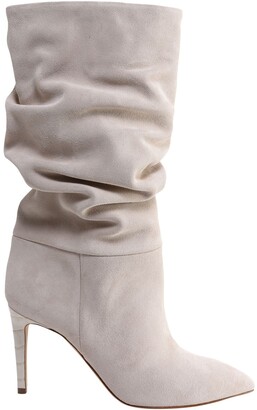 grey ruched boots