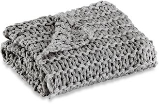 Kenneth Cole Reaction Home Chunky Knit Square Throw Blanket  in Grey
