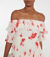 Thumbnail for your product : Self-Portrait Tiered floral chiffon dress