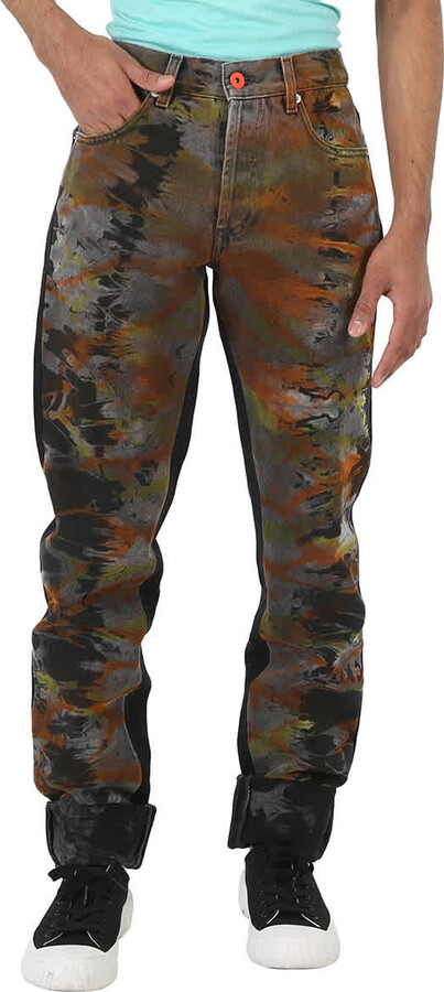 Heron Preston Men's Tie-dye Effect Straight Jeans