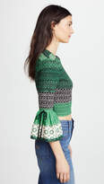 Thumbnail for your product : Derek Lam 10 Crosby Smocked Bell Sleeve Blouse