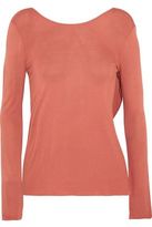 Thumbnail for your product : Enza Costa Split-Back Stretch-Jersey Top
