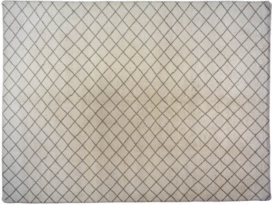 Aga John Oriental Rugs One-of-a-Kind Hand-Knotted Cream/Gray 8'10\