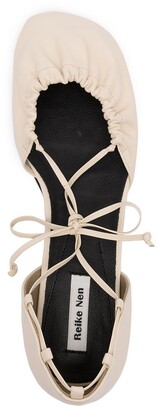 Reike Nen Open-Side Leather Ballerinas