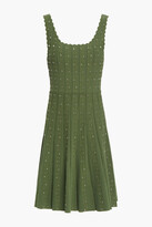 Thumbnail for your product : Sandro Avah scalloped embellished ribbed-knit mini dress