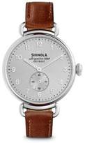 Thumbnail for your product : Shinola Runwell Dark Cognac Aniline Latigo Leather Strap Watch