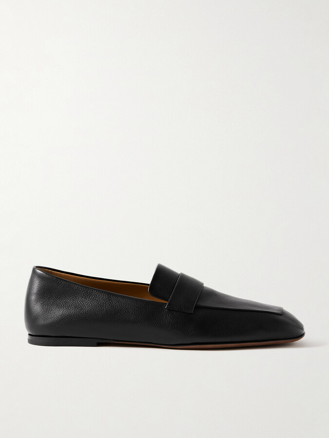 The Row Leather Loafers - Black