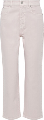 Weekend Max Mara Orbace cropped high-rise straight-leg jeans