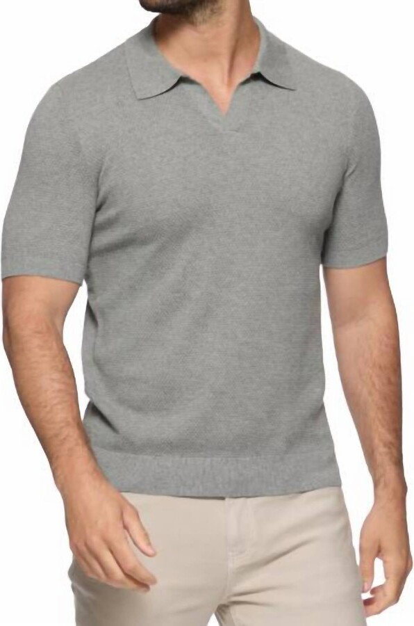 Flags & Anthem Glenview Sweater Polo In Light Grey