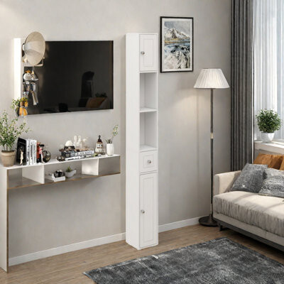 Latitude Run Tall Slim Bathroom Storage Cabinet 71\