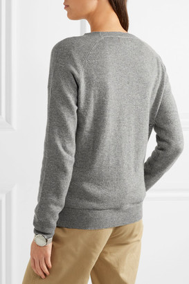 Chinti and Parker Intarsia Cashmere Sweater - Gray