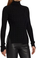 Thumbnail for your product : Proenza Schouler White Label Velvet Checkerboard Ribbed Turtleneck