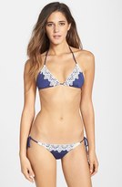 Thumbnail for your product : Blue Life 'Mirage' Lace Trim Triangle Bikini Top