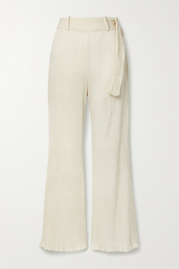 Crinkle cotton trousers Clearance