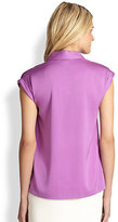 Thumbnail for your product : Raoul Silk Turn-Up Blouse