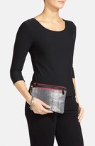 Thumbnail for your product : Halogen Double Zip Leather Wristlet