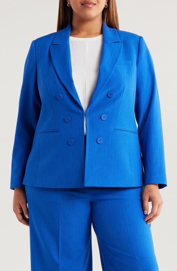 Tahari ASL Faux Double Breasted Jacket