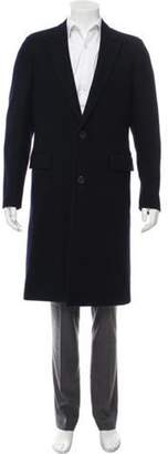 Lanvin Wool Notch-Lapel Overcoat navy Wool Notch-Lapel Overcoat