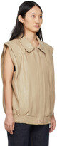 Thumbnail for your product : DRAE Beige Faux Leather Vest
