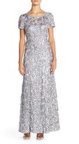 Thumbnail for your product : Alex Evenings Short Sleeve Lace Gown