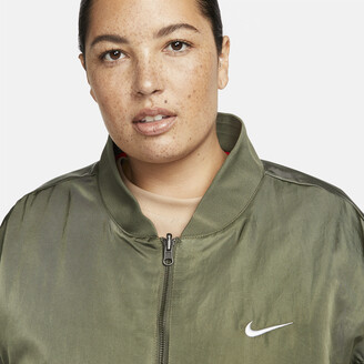 Nike Women's Sportswear Reversible Varsity Bomber Jacket (Plus Size) in Green